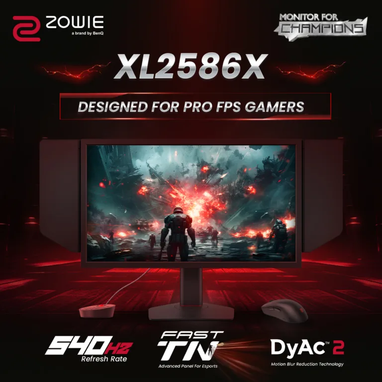 BenQ Launches ZOWIE XL2586X Gaming Monitor and BenW Wireless Mouse for Pro Esports Gamers