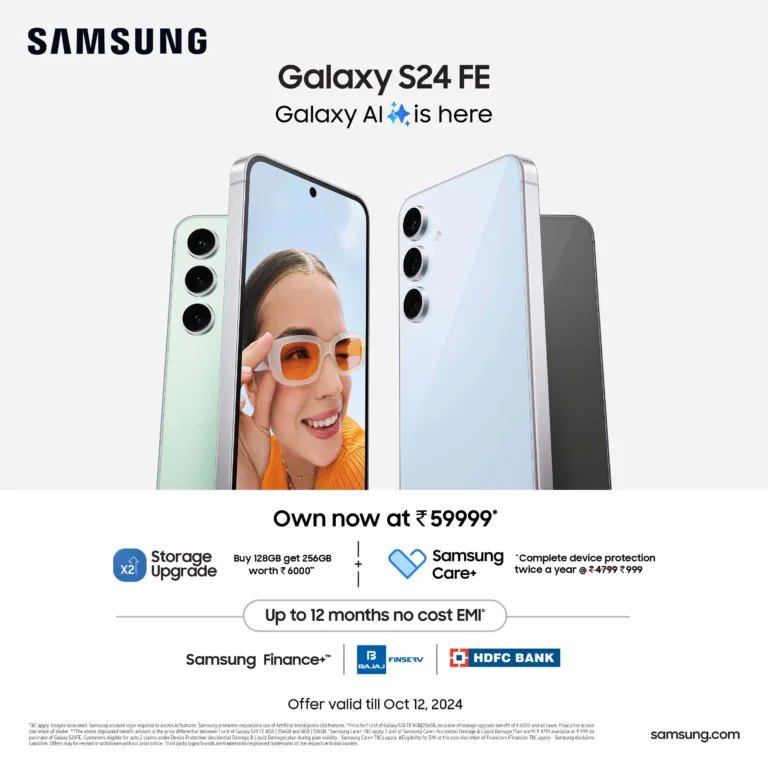 Samsung Launches Galaxy S24 FE in India: A Powerhouse Smartphone Packed with AI Innovations