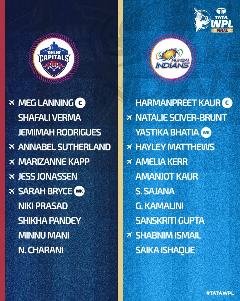DC vs MI WPL Final 2025 Live: Toss, Team Lineups & Match Updates 🏏🔥