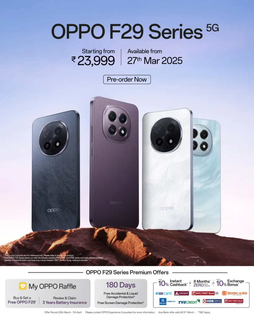 OPPO F29 Series Launched: The Durable Champion Built for India’s Toughest Challenges