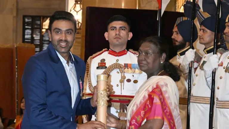 A Proud Day for Indian Cricket — R Ashwin Receives Padma Shri from President Murmu