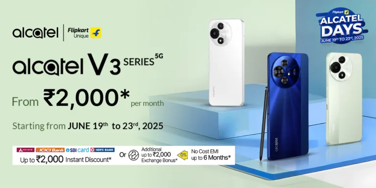Alcatel Days Sale: V3 Series 5G Smartphones Now Just ₹2,000/Month on Flipkart