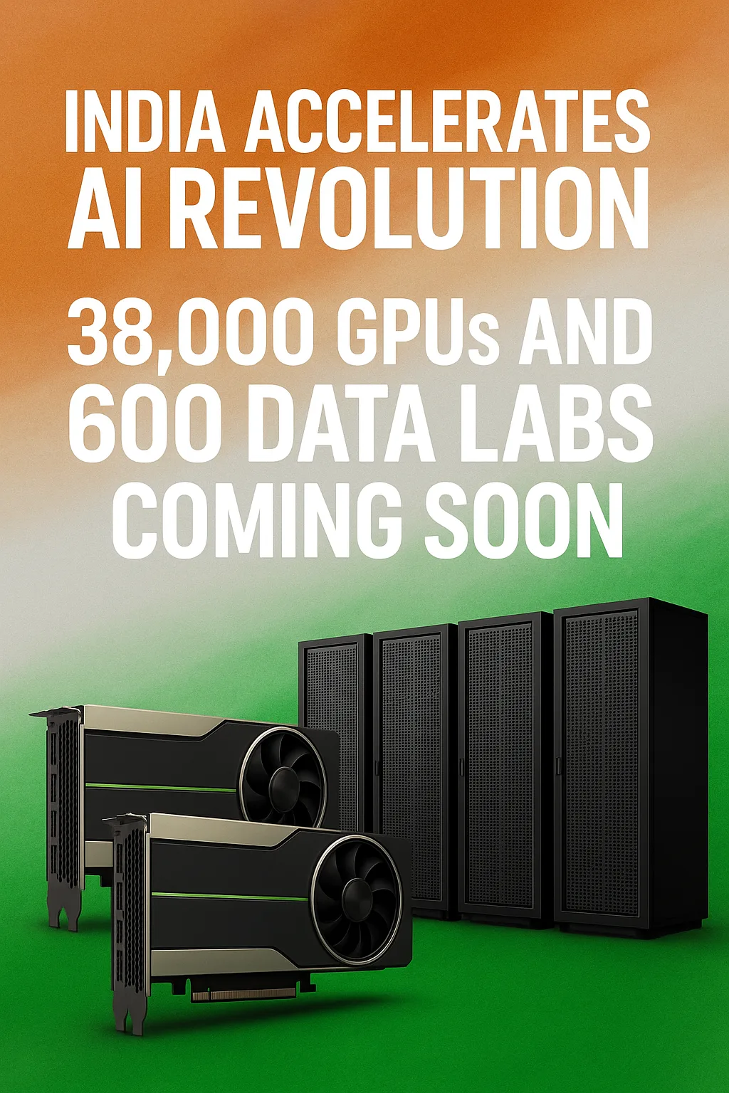 India Accelerates AI Revolution: 38,000 GPUs and 600 Data Labs Coming Soon