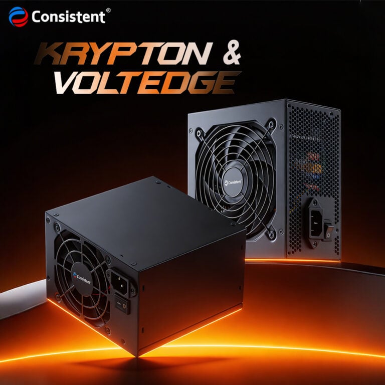 Consistent Infosystems Launches Krypton 400W and VoltEdge 450W Power Supplies for Gaming and Business PCs