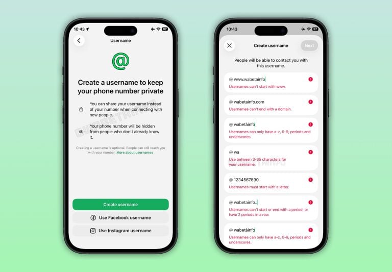 WhatsApp Usernames