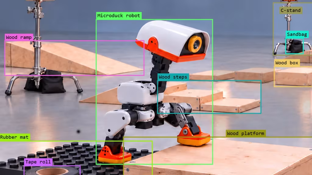 Microduck AI Robot Achieves Autonomous Locomotion via Sim-to-Real Training